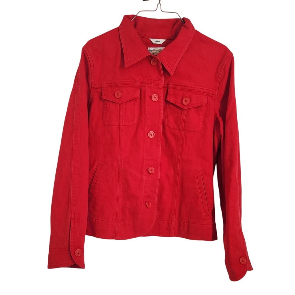 Talbots Red Denim Jacket
